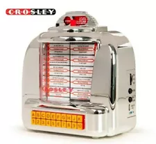 NEW Crosley CR1120A-SI Diner Jukebox Tabletop Bluetooth Radio - Silver