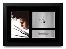 Johnny Depp Edward Scissorhands Signed Autograph A4 Picture Print for Movie Fan