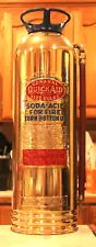 Antique Vintage "QUICKAID FIREGUARD" Brass Fire Extinguisher-Polished Restored