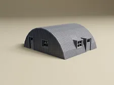 Quonset Hut - Detailed Terrain for 28mm, 20mm, 15mm ,HO Tabletop Wargames