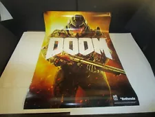 Doom 2016 Dual Sided Poster Bethesda LARGE POSTER VG APP 32" BY 23"