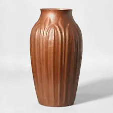 Hand-hammered Copper Grueby Faience-style Vase