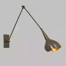 Single Light Articulated Sconce Mid Century Modern Stilnovo Brass Wall Lamp