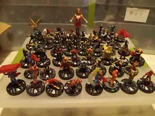 50+ Heroclix Marvel DC Comic Figures Bulk Mixed Lot Wizkids Collection No Cards