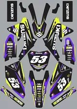 Purple Yellow Graphics for 2008-2017 Suzuki RMZ450 RMZ 450 Shroud Decal Sticker