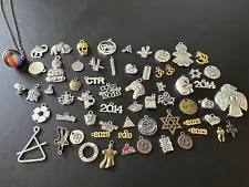 Charm for Bracelet / Necklace Jewelry Craft Lot of 63 Items! Estate Sale