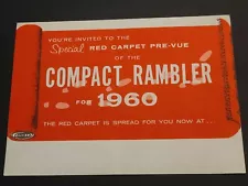 Compact Rambler For 1960 Red Carpet Pre-Vue Invitation Card