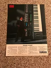 1987 VINTAGE 9X12 PRINT Ad FOR Yamaha DX-7 Digital Synthersizer SOUND GIANT