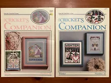 Cross-Eyed Cricket's Companion SPRING & WINTER Cross Stitch Patterns ~ Lot of 2