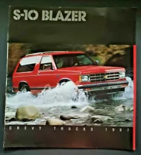 Original 1987 Chevrolet S-10 Pickup Truck Blazer Sale Brochure CB