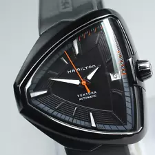 [Near MINT] HAMILTON Ventura Elvis 80 H245850 Black Automatic Men's Watch JAPAN