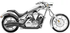 Cobra Black Speedster Swept Exhaust Pipes 2010-2016 Honda Fury Stateline Sabre