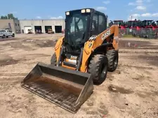 2021 Case SR210B Skid Steer Wheel Loader Aux Hyd Cab A/C Bucket Q/C bidadoo