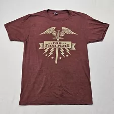 Men's FOO FIGHTERS Band T-shirt Burgundy Size Small 153768