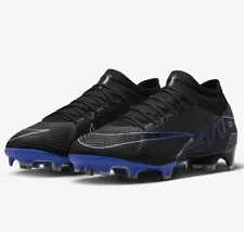 NIKE Zoom Vapor 15 Pro FG Black/Chrome-Hyper Royal DJ5603-040 MEN'S MULTI SIZE