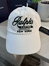 White Ralph Lauren Polo Coffee Hat - New York