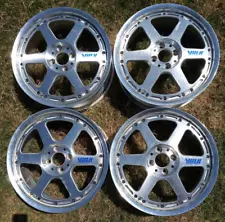 Set of 4 Rays Volk Racing GT-P Silver Wheels Rims 17x7 4x100 +44 Straight *Dent