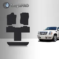 ToughPRO Floor Mats + 3rd Row Black For Cadillac Escalade ESV Bucket 2007-2014