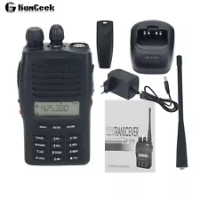 5W VHF Radio Professional FM Transceiver Walkie Talkie 128 Channels Black