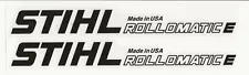 STIHL Rollomatic E Decal for Chain Saw Guide Bar, Black, 8" long, pair, CS101