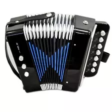 New Accordion Kid Musical Toy w 7 Buttons 2 Bass (Random Color w Minor Scratch)