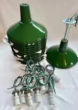 ONE 1933 Silv-a-King 14 Porcelain Green Barn Industrial Warehouse Light Vintage