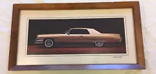 1973 Cadillac Coupe de Ville Dealer Showroom Sign Vintage Original