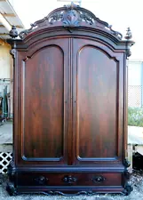 Phenomenal Rosewood Empire/Victorian Wardrobe Armoire circa 1850