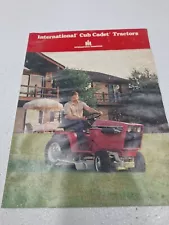 Vintage IH International Cub Cadet lawn tractor sales brochure ORIGINAL