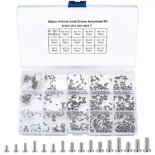 800 Pcs Tiny Screws for Electronics Micro Small Mini Phillips Pan Head Machine