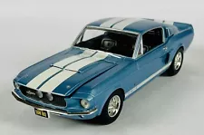 1969 Ford Mustang Shelby GT500 1:24 Blue White Stripes Diecast Car SUW003 No Box