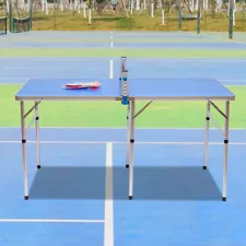 Foldable Ping Pong Table with Net Indoor Outdoor Tennis Table Ping Pong Foldable