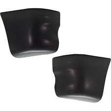 Bumper End Set For 2002-2011 Freightliner Columbia Painted Black Front