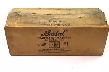 Vintge Markal Paintstik Markers for Hot Surface White #1 Case of 130 with Holder