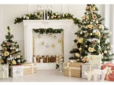 Kate Christmas Decorations Presents Fireplace Backdrop 10x8ft Photography 18