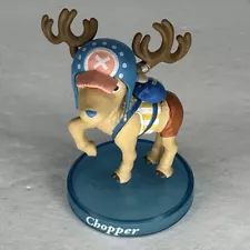 2011 One Piece 2" Chopper Reindeer Form Mini Figure Blue Base Bandai #2