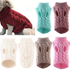 Winter Knitted Puppy Dog Jumper Sweater Pet Clothes For Small Dogs Cat Coat M-XL