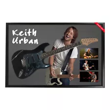 KEITH URBAN HAND SIGNED FRAMED FULL SIZE STRATOCASTER GUITAR ONLINE CERTIFICATE