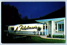 c1950's Fidelman's Resort & Restaurant Signage South Haven Michigan MI Postcard