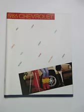 1986 Chevrolet SALES BROCHURE Monte Carlo, Malibu, Camaro, Corvette CHEVETTE