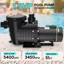 1.5HP Swimming Pool Pump/Strainer Filter Pump Generic In/Above Ground