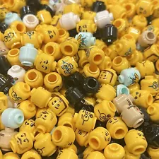 LEGO LOT of 10 PIECES MINIFIGURE HEAD RANDOM FACES Part SPACE CITY Star Wars