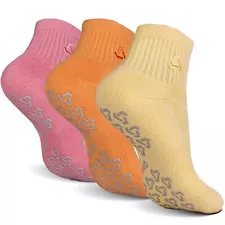 Ozaiic Non-Slip Socks Grip for Yoga Home Workout Pure Barre Pilates Hospital - M