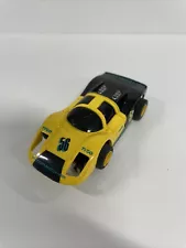 TYCO HO SLOT CAR PORSCHE 908 LONG NOSE #56 YELLOW BLACK LIGHTED MISSING COVERS