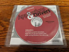 Gateway Applications and Drivers computer REINSTALL CD M405 Portable V. 1.1