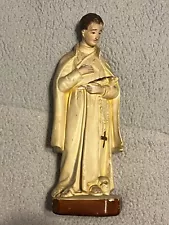 Rare Vtg ST GABRIEL OF OUR LADY OF SORROWS STATUE Possenti Catholic chalkware