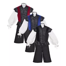 3pc Renaissance Doublet for Men, Lace up Medieval Renaissance breeches Cosplay