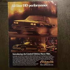 1983 Limited Edition Hurst/Olds Black Lightning Rod Shifter Vintage Print Ad