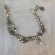 Peyote Bird 925 Sterling Silver Bracelet with Pearls