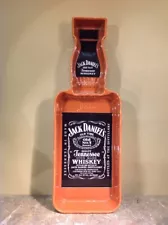 Vtg. Jack Daniels Tennessee Whiskey Bottle Shaped Serving Platter Chip And Dip